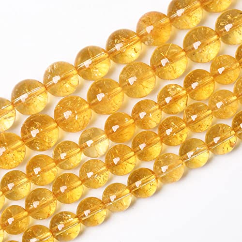 Natürliche Zitrin-Perlen für Schmuckherstellung, runde lose Perlen, 10 mm, 36 Stück Natürliche Zitrin-Perlen für Schmuckherstellung, runde lose Perlen, 10 mm, 36 Stück von KLIYBGTHIJTP