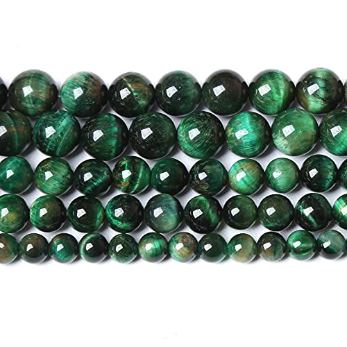 Natürliche grüne Tigeraugen-Steinperlen, rund, lose Perlen, Energie, Edelstein, Heilkraft für Schmuckherstellung, 1 Strang, 12 mm, 32 Stück, 38,1 cm Natürliche grüne Tigeraugen-Steinperlen, rund, lose Perlen, Energie, Edelstein, Heilkraft für Schmuckherstellung, 1 Strang, 12 mm, 32 Stück, 38,1 cm von KLIYBGTHIJTP