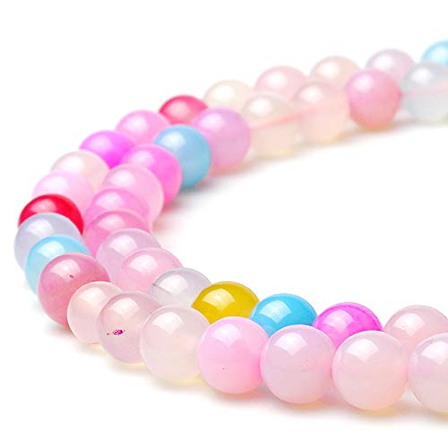 Natursteinperlen, Morgan Achat, rund, lose Perlen für Schmuckherstellung, DIY, Armband, Halskette (4 mm) von KLIYBGTHIJTP