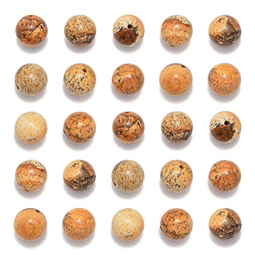 Natursteinperlen, gelber Jaspis, rund, loser Edelstein, DIY-Charm, glatte Perlen für Armband, Halskette, Ohrringe, Schmuckherstellung, Zubehör, Lieferant (gelber Jaspis, 8 mm, 200 Perlen) von KLIYBGTHIJTP