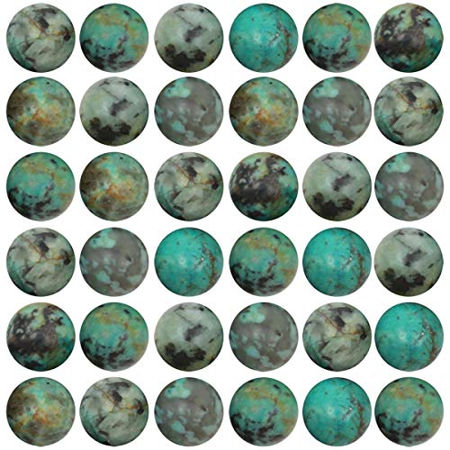 Natursteinperlen, runde echte Steinperlen, lose Edelsteine, Lochgröße 1 mm, glatte Perlen für Armbänder, Halsketten, Ohrringe, Schmuckherstellung, 100 Stück, afrikanisches Türkisgrün, 6 mm Natursteinperlen, runde echte Steinperlen, lose Edelsteine, Lochgröße 1 mm, glatte Perlen für Armbänder, Halsketten, Ohrringe, Schmuckherstellung, 100 Stück, afrikanisches Türkisgrün, 6 mm von KLIYBGTHIJTP