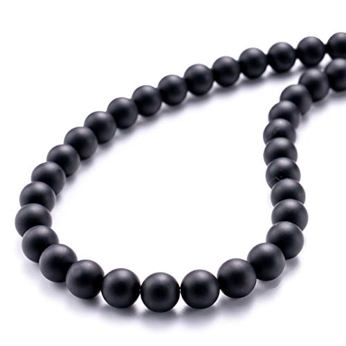 Onyx-Naturstein-Perlen für Schmuckherstellung, rund, lose, matt, schwarz, 10 mm, 38 Stück Onyx-Naturstein-Perlen für Schmuckherstellung, rund, lose, matt, schwarz, 10 mm, 38 Stück von KLIYBGTHIJTP