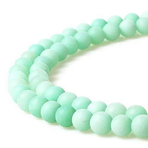 Runde matte matte, blaugrüne Jade-Perlen werden im Schmuckdesign verwendet, um Armbänder und Halsketten herzustellen (12 mm) von KLIYBGTHIJTP