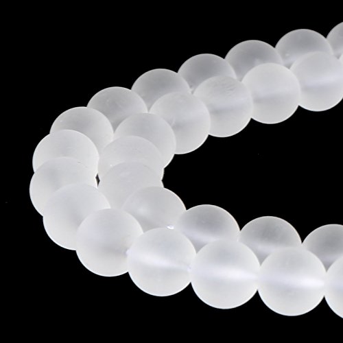 Wunderschöne, natürliche fuschiafarbene Achat-Edelstein, matt, rund, lose Perlen für Schmuckherstellung (10 mm, klarer Quarz) von KLIYBGTHIJTP