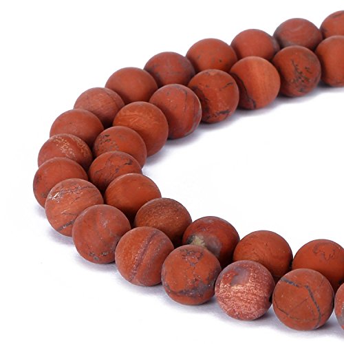 Wunderschöne, natürliche fuschiafarbene Achat-Edelstein, matt, rund, lose Perlen für Schmuckherstellung (12 mm, Mohnblumen-Jaspis) von KLIYBGTHIJTP