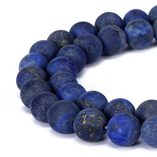 Wunderschöne, natürliche fuschiafarbene Achat-Edelstein, matt, rund, lose Perlen für Schmuckherstellung (8 mm, Lapislazuli) von KLIYBGTHIJTP