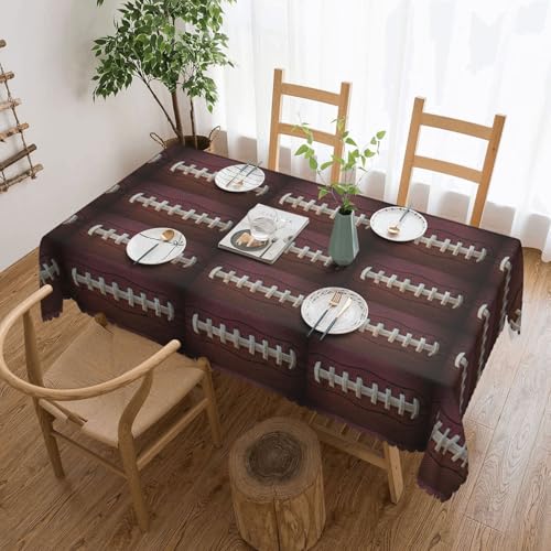 KLJnmbb American Football-Tischdecke mit Schnürsenkel-Druck, vielseitig, rechteckig, 137 x 183 cm, wasserdicht, wiederverwendbar, Esstuch, Küche KLJnmbb American Football-Tischdecke mit Schnürsenkel-Druck, vielseitig, rechteckig, 137 x 183 cm, wasserdicht, wiederverwendbar, Esstuch, Küche von KLJnmbb