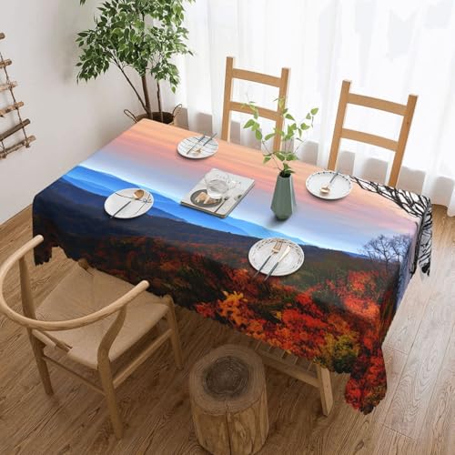 KLJnmbb Blue Ridge Tischdecke, rechteckig, wasserdicht, wiederverwendbar, für Küche, 137 x 183 cm KLJnmbb Blue Ridge Tischdecke, rechteckig, wasserdicht, wiederverwendbar, für Küche, 137 x 183 cm von KLJnmbb