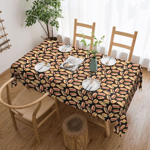 KLJnmbb Fun Food Hot Dogs-Druck, vielseitige, rechteckige Tischdecke, 137 x 183 cm, wasserdicht, wiederverwendbar, für Küche KLJnmbb Fun Food Hot Dogs-Druck, vielseitige, rechteckige Tischdecke, 137 x 183 cm, wasserdicht, wiederverwendbar, für Küche von KLJnmbb