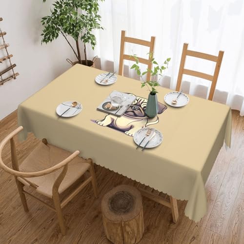 KLJnmbb Lustige Tischdecke, Motiv: Mops, Welpen, Hunde, vielseitig, rechteckig, wasserdicht, wiederverwendbar, für Küche KLJnmbb Lustige Tischdecke, Motiv: Mops, Welpen, Hunde, vielseitig, rechteckig, wasserdicht, wiederverwendbar, für Küche von KLJnmbb
