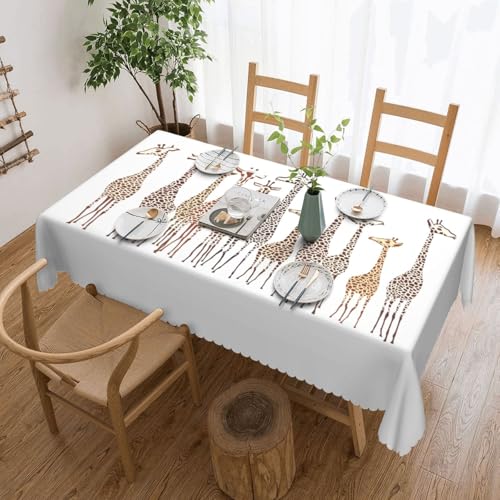KLJnmbb Rechteckige Tischdecke, niedliches Cartoon-Giraffen-Motiv, vielseitig, 137 x 183 cm, wasserdicht, wiederverwendbar, für Küche KLJnmbb Rechteckige Tischdecke, niedliches Cartoon-Giraffen-Motiv, vielseitig, 137 x 183 cm, wasserdicht, wiederverwendbar, für Küche von KLJnmbb