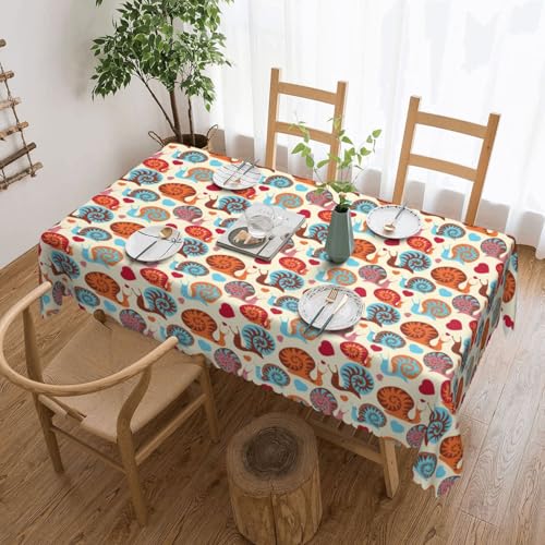 KLJnmbb Rechteckige Tischdecke mit niedlichem Schnecken-Druck, 137 x 183 cm, wasserdicht, wiederverwendbar, für Küche KLJnmbb Rechteckige Tischdecke mit niedlichem Schnecken-Druck, 137 x 183 cm, wasserdicht, wiederverwendbar, für Küche von KLJnmbb