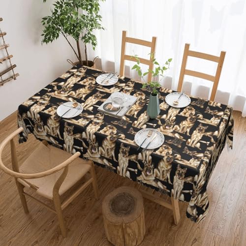 KLJnmbb Tischdecke, Motiv: Deutscher Schäferhund, vielseitig, rechteckig, wasserdicht, wiederverwendbar, Esstuch, Küche, 137 x 183 cm KLJnmbb Tischdecke, Motiv: Deutscher Schäferhund, vielseitig, rechteckig, wasserdicht, wiederverwendbar, Esstuch, Küche, 137 x 183 cm von KLJnmbb
