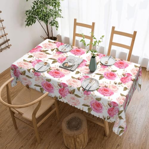KLJnmbb Tischdecke, rechteckig, wasserdicht, wiederverwendbar, für Küche, 137 x 183 cm, Blumenmuster, Rosa KLJnmbb Tischdecke, rechteckig, wasserdicht, wiederverwendbar, für Küche, 137 x 183 cm, Blumenmuster, Rosa von KLJnmbb