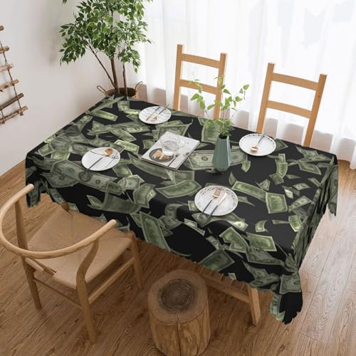 KLJnmbb Vielseitige, rechteckige Tischdecke, Motiv: Dollarzeichen, Gelddruck, 137 x 183 cm, wasserdicht, wiederverwendbar, für Küche KLJnmbb Vielseitige, rechteckige Tischdecke, Motiv: Dollarzeichen, Gelddruck, 137 x 183 cm, wasserdicht, wiederverwendbar, für Küche von KLJnmbb