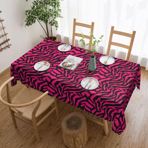 KLJnmbb Vielseitige, rechteckige Tischdecke, Zebra-Tiger, Leopardenmuster, Rosa, 137 x 183 cm, wasserdicht, wiederverwendbar, Esstuch, Küche KLJnmbb Vielseitige, rechteckige Tischdecke, Zebra-Tiger, Leopardenmuster, Rosa, 137 x 183 cm, wasserdicht, wiederverwendbar, Esstuch, Küche von KLJnmbb
