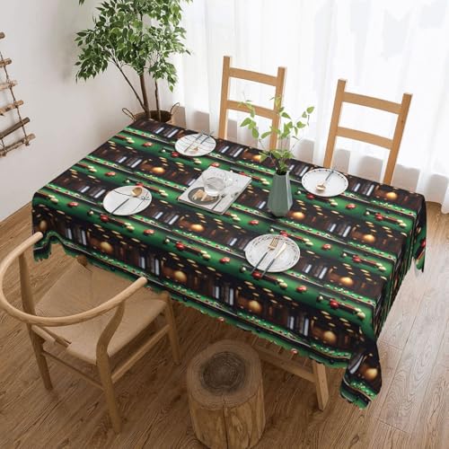 KLJnmbb Vielseitige, rechteckige Tischdecke mit Billarddruck, 137 x 183 cm, wasserdicht, wiederverwendbar, für Küche KLJnmbb Vielseitige, rechteckige Tischdecke mit Billarddruck, 137 x 183 cm, wasserdicht, wiederverwendbar, für Küche von KLJnmbb