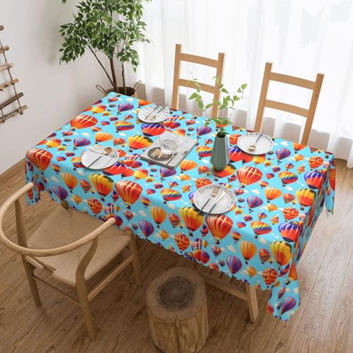 KLJnmbb Vielseitige, rechteckige Tischdecke mit Heißluftballon-Druck, 137 x 183 cm, wasserdicht, wiederverwendbar, für Küche KLJnmbb Vielseitige, rechteckige Tischdecke mit Heißluftballon-Druck, 137 x 183 cm, wasserdicht, wiederverwendbar, für Küche von KLJnmbb