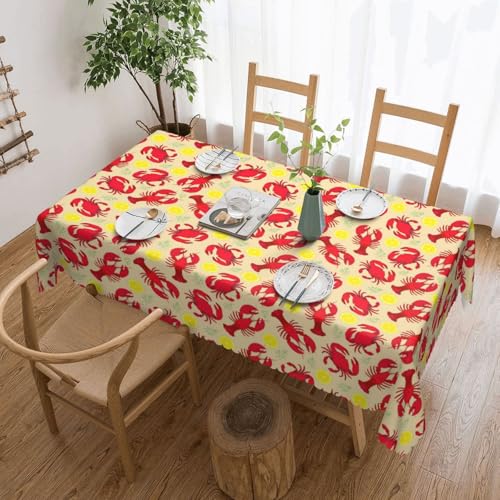 KLJnmbb Vielseitige, rechteckige Tischdecke mit Hummer- und Krabbenmuster, wasserdicht, wiederverwendbar, für Küche, 137 x 183 cm KLJnmbb Vielseitige, rechteckige Tischdecke mit Hummer- und Krabbenmuster, wasserdicht, wiederverwendbar, für Küche, 137 x 183 cm von KLJnmbb