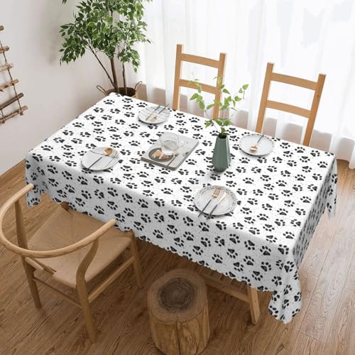 KLJnmbb Vielseitige, rechteckige Tischdecke mit Hundepfotenmuster, 137 x 183 cm, wasserdicht, wiederverwendbar, für Küche KLJnmbb Vielseitige, rechteckige Tischdecke mit Hundepfotenmuster, 137 x 183 cm, wasserdicht, wiederverwendbar, für Küche von KLJnmbb
