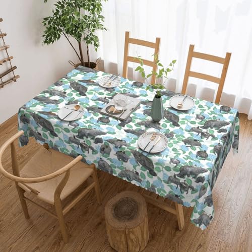 KLJnmbb Vielseitige, rechteckige Tischdecke mit Kaninchenmotiv, 137 x 183 cm, wasserdicht, wiederverwendbar, für Küche KLJnmbb Vielseitige, rechteckige Tischdecke mit Kaninchenmotiv, 137 x 183 cm, wasserdicht, wiederverwendbar, für Küche von KLJnmbb
