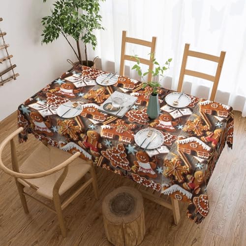 KLJnmbb Vielseitige, rechteckige Tischdecke mit Lebkuchenmotiv, 137 x 183 cm, wasserdicht, wiederverwendbar, für Küche KLJnmbb Vielseitige, rechteckige Tischdecke mit Lebkuchenmotiv, 137 x 183 cm, wasserdicht, wiederverwendbar, für Küche von KLJnmbb