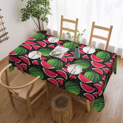 KLJnmbb Vielseitige, rechteckige Tischdecke mit Wassermelonen-Druck, 137 x 183 cm, wasserdicht, wiederverwendbar, für Küche KLJnmbb Vielseitige, rechteckige Tischdecke mit Wassermelonen-Druck, 137 x 183 cm, wasserdicht, wiederverwendbar, für Küche von KLJnmbb