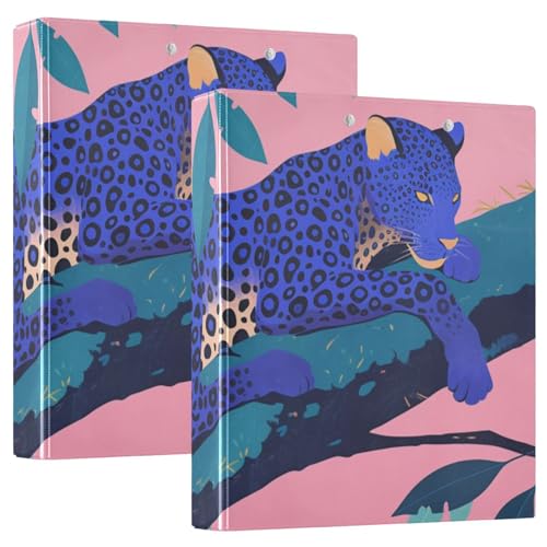 2 Stück 3-Ringe Binder 1,2 Zoll Lila Leopard Ästhetik mit Klemmbrett 1/2 Pack Ordner Schulhefter Hardcover 2 Stück 3-Ringe Binder 1,2 Zoll Lila Leopard Ästhetik mit Klemmbrett 1/2 Pack Ordner Schulhefter Hardcover von KLL