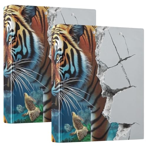 3 Ringbuch 3,8 cm 3D Rissiges Loch Tier Tiger Unterwasser mit Taschenabdeckung 1/2 Packungen Ordner für Schule 200 Blatt 2 Stück 3 Ringbuch 3,8 cm 3D Rissiges Loch Tier Tiger Unterwasser mit Taschenabdeckung 1/2 Packungen Ordner für Schule 200 Blatt 2 Stück von KLL