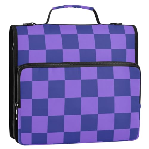 Aktenordner mit 3 Ringen und stabilem Reißverschluss, mit Schultergurt und Griff, inklusive Reißverschlusstasche, Aufbewahrungstasche für Dokumente, Akten, Organizer, Organizer de la Carpeta, Violett Aktenordner mit 3 Ringen und stabilem Reißverschluss, mit Schultergurt und Griff, inklusive Reißverschlusstasche, Aufbewahrungstasche für Dokumente, Akten, Organizer, Organizer de la Carpeta, Violett von KLL