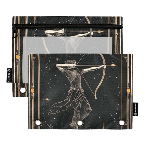 Archer Tierkreis-Tarot-Bindertaschen, 3-Loch-Ordner für 3-Loch-Bindertaschen mit Binderlöchern für Bürobedarf von KLL