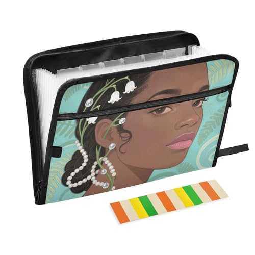 Art Beauty Fächermappe für Damen, Blumenmuster, 13 Fächer, A4, Briefgröße mit Reißverschluss, für Geschäftsmappe mit Etiketten, Para Guardar Documentos Art Beauty Fächermappe für Damen, Blumenmuster, 13 Fächer, A4, Briefgröße mit Reißverschluss, für Geschäftsmappe mit Etiketten, Para Guardar Documentos von KLL