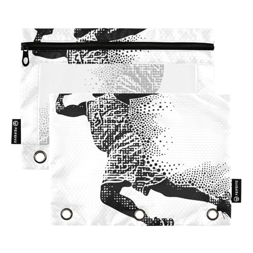 Basketballspieler-Ringe, Bindertasche, transparent, für 3-Loch-Bindertaschen mit 3 Löchern, für Büro-Schreibwaren-Zubehör von KLL