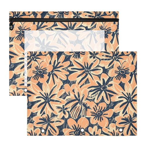 Binder-Bleistiftbeutel, bezaubernder Kunststoff-Aktenordner für A4-Papier, Briefe, 2 Stück, Studenten, Zuhause, Pfirsichblumen Binder-Bleistiftbeutel, bezaubernder Kunststoff-Aktenordner für A4-Papier, Briefe, 2 Stück, Studenten, Zuhause, Pfirsichblumen von KLL