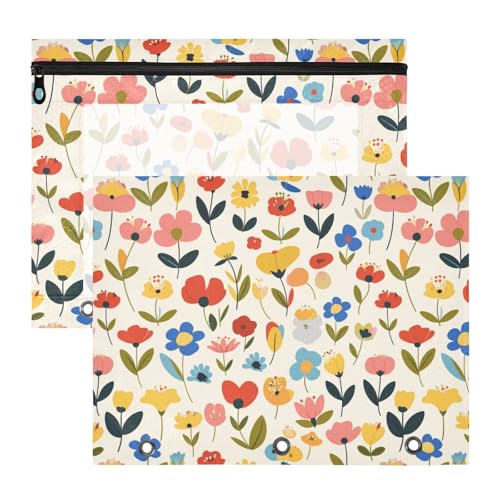 Binder-Bleistiftbeutel, transparent, für A4-Papier, Briefe, 2 Stück, Lehrer, Kunstbedarf, Aufbewahrung, frische Safari-Blumen Binder-Bleistiftbeutel, transparent, für A4-Papier, Briefe, 2 Stück, Lehrer, Kunstbedarf, Aufbewahrung, frische Safari-Blumen von KLL