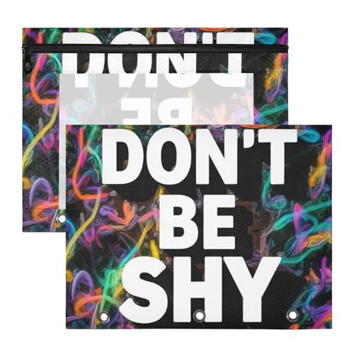 Bindertaschen, bezaubernder Kunststoff-Aktenordner für 3 Ringe, 2 Stück, Lehrer, Kunstbedarf, Aufbewahrung, Don't Be Shy Bindertaschen, bezaubernder Kunststoff-Aktenordner für 3 Ringe, 2 Stück, Lehrer, Kunstbedarf, Aufbewahrung, Don't Be Shy von KLL