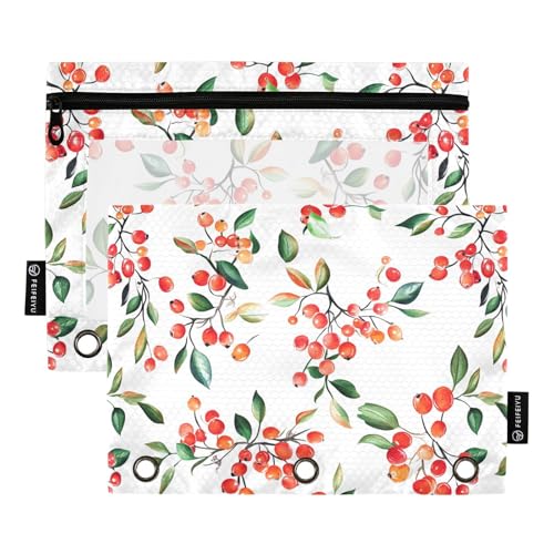 Bindertaschen aus Kunststoff für 3-Loch-Bindertaschen mit Reißverschluss, für Studenten, Büro, Dokumenten-Organizer Bindertaschen aus Kunststoff für 3-Loch-Bindertaschen mit Reißverschluss, für Studenten, Büro, Dokumenten-Organizer von KLL