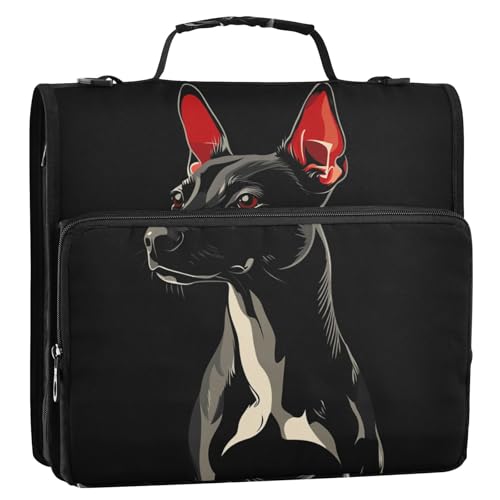 Black Dog Aktenordner Aktenordner mit 3 Ringen und 3 Ringen Dokumentenmappe mit Schultergurt und Griff, Aktenordner für Mittelschule Black Dog Aktenordner Aktenordner mit 3 Ringen und 3 Ringen Dokumentenmappe mit Schultergurt und Griff, Aktenordner für Mittelschule von KLL