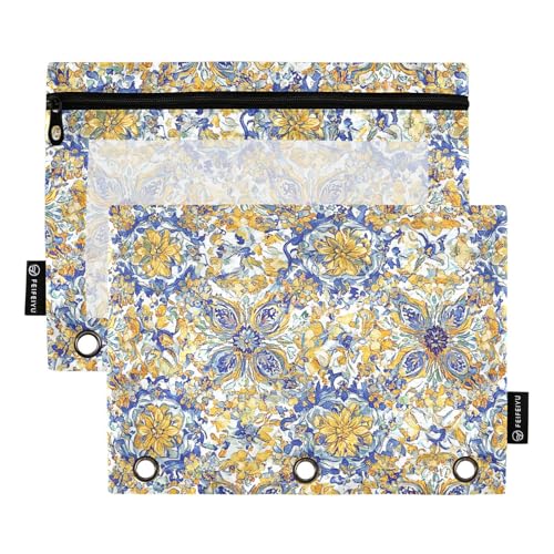 Bohemian Boho Vintage Mandala Stil Blume Ringe Binder Taschen 3 Ringe Tasche für 3 Loch Binder Taschen mit Reißverschluss für Büro Aufbewahrungsbehälter Bohemian Boho Vintage Mandala Stil Blume Ringe Binder Taschen 3 Ringe Tasche für 3 Loch Binder Taschen mit Reißverschluss für Büro Aufbewahrungsbehälter von KLL