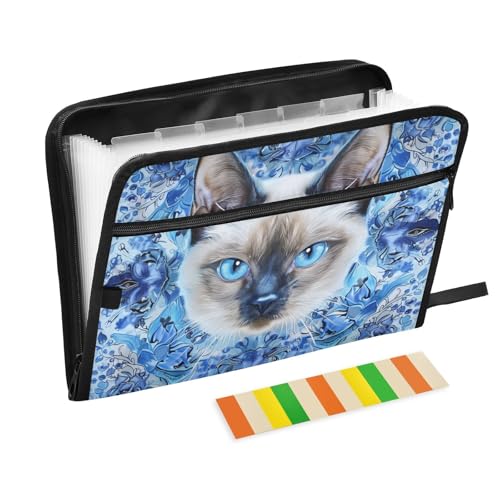 Boho-Katzen-Organizer mit Taschen, 13 Taschen, A4, Briefgröße mit Reißverschluss, für Papiere, Aktenordner, Carpetas de Boho-Katzen-Organizer mit Taschen, 13 Taschen, A4, Briefgröße mit Reißverschluss, für Papiere, Aktenordner, Carpetas de von KLL