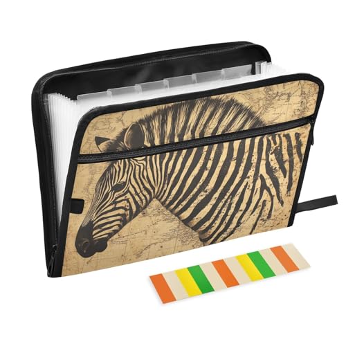 Boho Vintage Simplified Animal Erweiterbare Hängemappen, 13 Taschen, A4, Briefgröße mit Reißverschluss, für Büro-Aktenordner mit Taschen, Para-Guardar-Dokumente Boho Vintage Simplified Animal Erweiterbare Hängemappen, 13 Taschen, A4, Briefgröße mit Reißverschluss, für Büro-Aktenordner mit Taschen, Para-Guardar-Dokumente von KLL