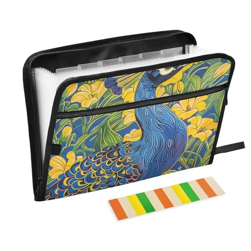 Carpeta de Dokumentenmappe mit 13 Fächern, A4, Briefgröße mit Reißverschluss, für Zuhause, Büro, Reisen, Aktenordner mit Taschen, Blau Carpeta de Dokumentenmappe mit 13 Fächern, A4, Briefgröße mit Reißverschluss, für Zuhause, Büro, Reisen, Aktenordner mit Taschen, Blau von KLL