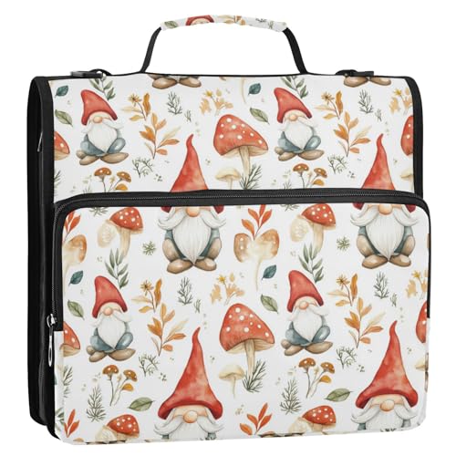 Cartoon-Organizer mit niedlichem Zwerg, Pilz, weiß, 3 Ringe, 3,8 cm, Organizer mit Griff, wasserdichte Dokumenten-Aufbewahrungstasche für Schule und Büro, Gestor de encuadernación de documentos Cartoon-Organizer mit niedlichem Zwerg, Pilz, weiß, 3 Ringe, 3,8 cm, Organizer mit Griff, wasserdichte Dokumenten-Aufbewahrungstasche für Schule und Büro, Gestor de encuadernación de documentos von KLL