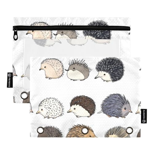 Cuet Echidna Weiß Binder Pocket Folders Aufbewahrungstasche für Binder Ordner mit Binderlöchern für Schule Aufbewahrungsbehälter von KLL