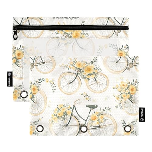 Cycles Ordnertaschen für Frühling, Sommer, frische Blumen, 3-fach gelocht, für Ringe, Ordner, Organizer mit 3 Ringen, für Studenten, Büro, Organizer Cycles Ordnertaschen für Frühling, Sommer, frische Blumen, 3-fach gelocht, für Ringe, Ordner, Organizer mit 3 Ringen, für Studenten, Büro, Organizer von KLL