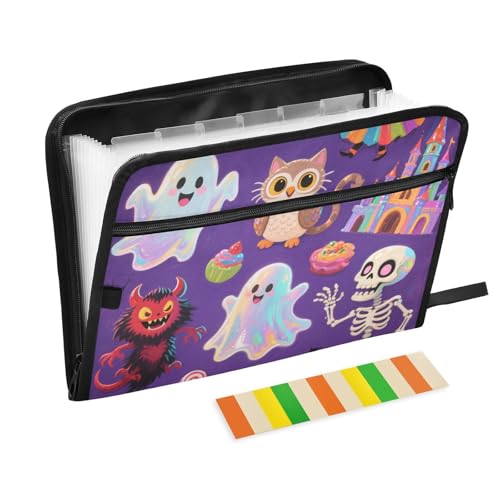 Dokumenten-Organizer, Halloween-Kürbis-Design, erweiterbar, 13 Fächer, A4, Briefgröße mit Reißverschluss, für Büro, Kunststoff, Aktenordner, Teppiche, Orange Dokumenten-Organizer, Halloween-Kürbis-Design, erweiterbar, 13 Fächer, A4, Briefgröße mit Reißverschluss, für Büro, Kunststoff, Aktenordner, Teppiche, Orange von KLL