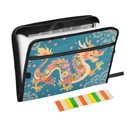 Dokumenten-Organizer mit chinesischem Drachen, 13 Fächer, A4, Briefgröße mit Reißverschluss, für Dokumentenaufbewahrung, Dokumentenmappe, Para Guardar Documentos Dokumenten-Organizer mit chinesischem Drachen, 13 Fächer, A4, Briefgröße mit Reißverschluss, für Dokumentenaufbewahrung, Dokumentenmappe, Para Guardar Documentos von KLL