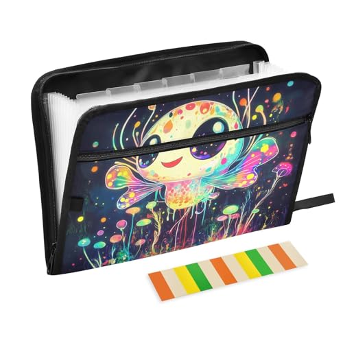 Dokumentenmappe, niedlich, leuchtend, 13 Taschen, A4, Briefgröße mit Reißverschluss, für Bürobedarf, Organizer, Fächermappe Dokumentenmappe, niedlich, leuchtend, 13 Taschen, A4, Briefgröße mit Reißverschluss, für Bürobedarf, Organizer, Fächermappe von KLL