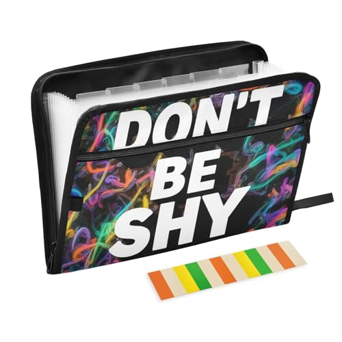 Don't Be Shy erweiterbarer Ordner, 13 Taschen, A4, Briefgröße mit Reißverschluss, für Business-Aktenordner, Teppiche, Don't Be Shy erweiterbarer Ordner, 13 Taschen, A4, Briefgröße mit Reißverschluss, für Business-Aktenordner, Teppiche, von KLL
