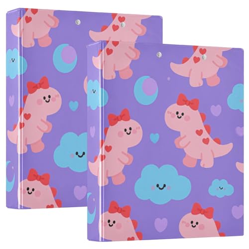 Drei-Ring-Binder 3,5 cm Cartoon rosa Dinosaurier Lila mit Klemmbrett 1/2 Pack Schulhefter 200 Blatt 2 Stück Drei-Ring-Binder 3,5 cm Cartoon rosa Dinosaurier Lila mit Klemmbrett 1/2 Pack Schulhefter 200 Blatt 2 Stück von KLL